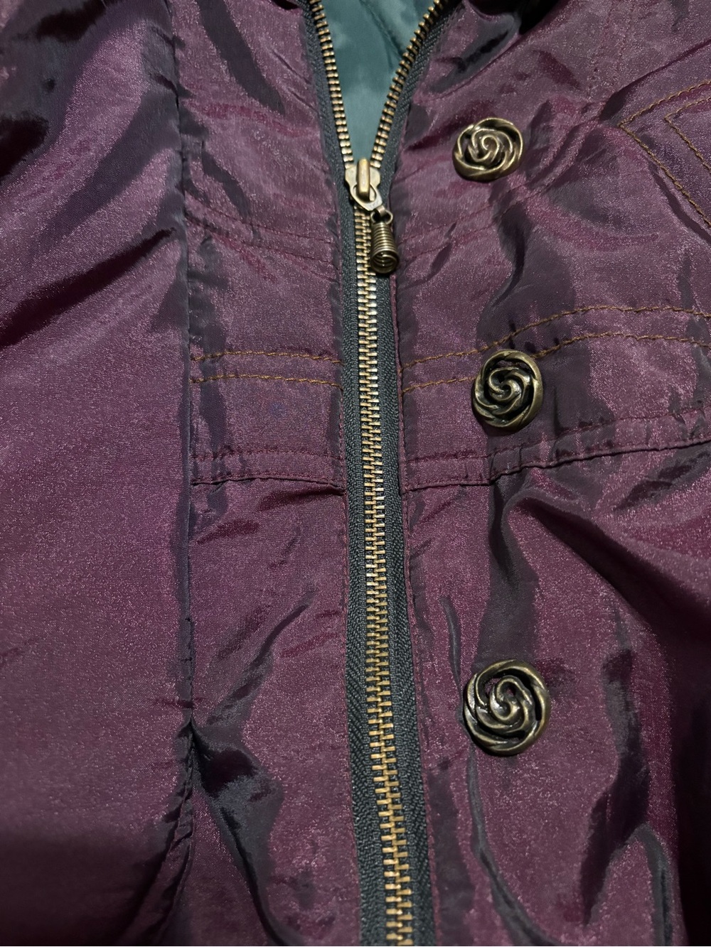 Andy Johns Vintage Plum Puffer Jacket - Picture 4 of 9